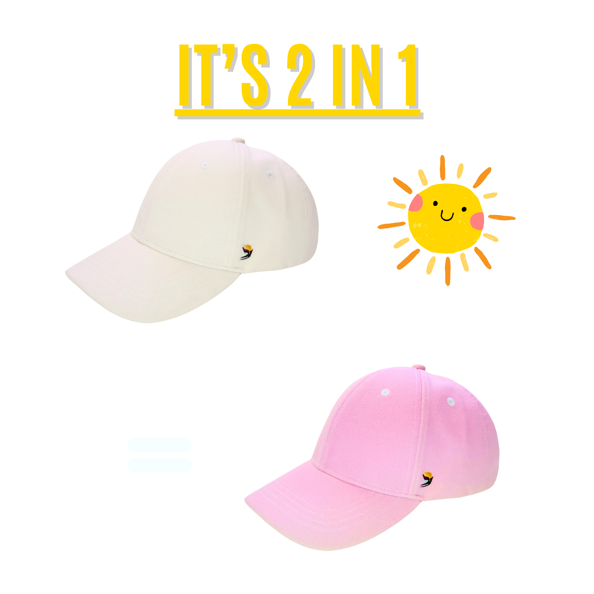 DAYLARK™ SUNSHIFT™ - WHITE TO PINK COLOR CHANGING ADJUSTABLE HAT