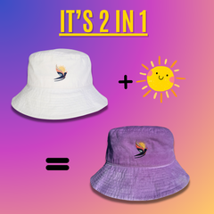 DAYLARK™ SUNSHIFT™ - WHITE TO PURPLE BUCKET HAT